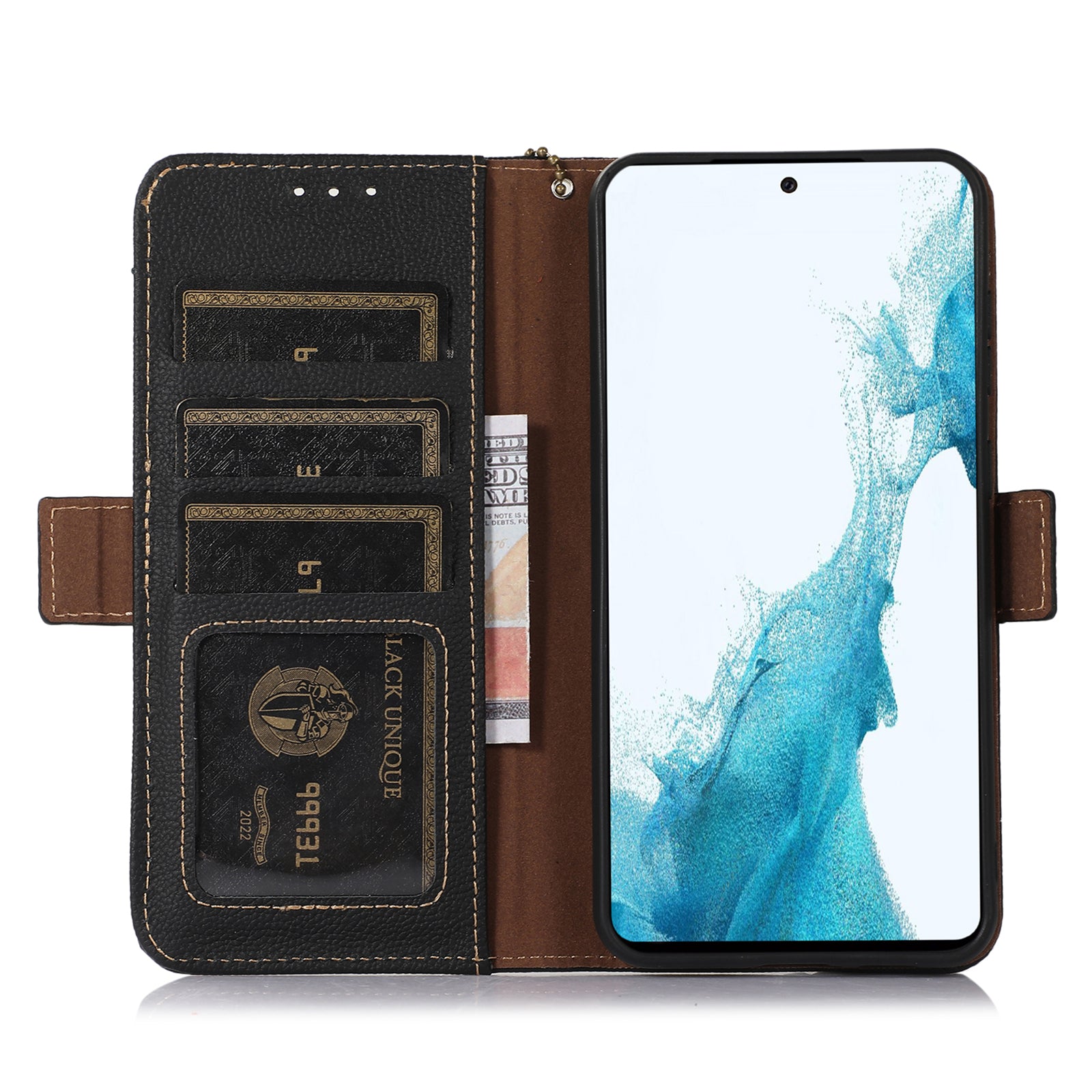 TJ For Google Pixel 9 Case RFID Blocking Genuine Cow Leather Flip Phone Cover TJ For Google Pixel 9 Case RFID Blocking Genuine Cow Leather Flip Phone Cover